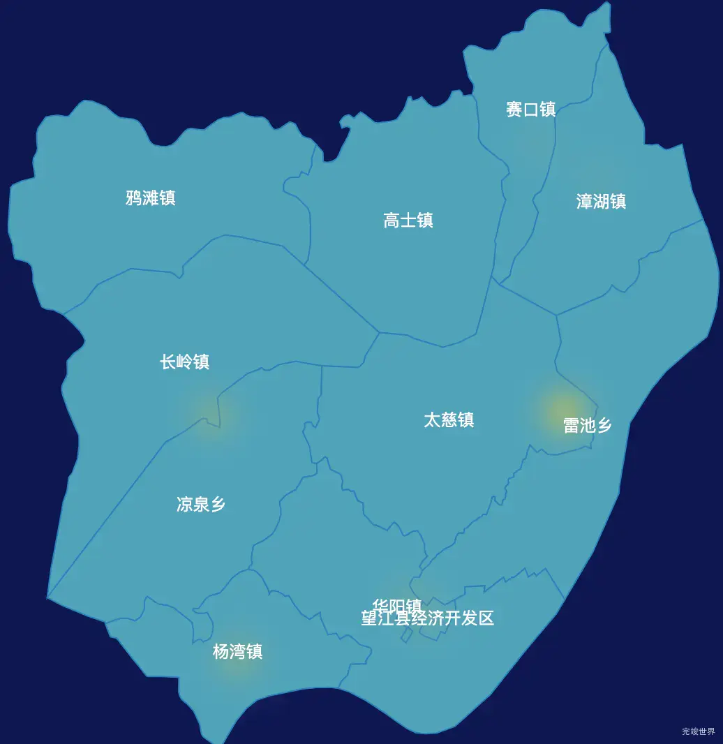 echarts安庆市望江县geoJson地图热力图