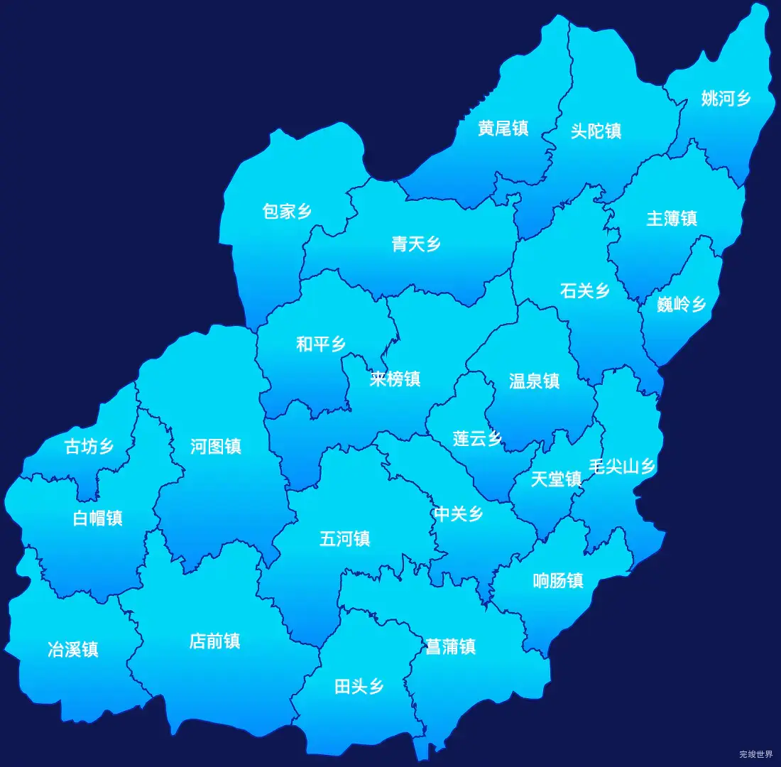 echarts安庆市岳西县geoJson地图局部颜色渐变