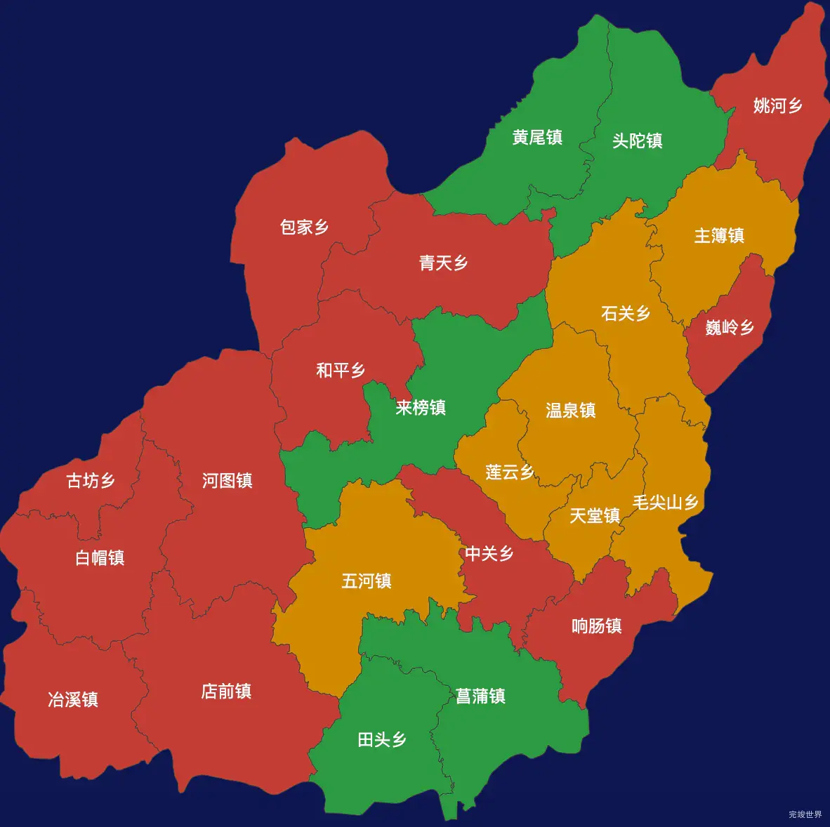 echarts安庆市岳西县geoJson地图地图排行榜效果