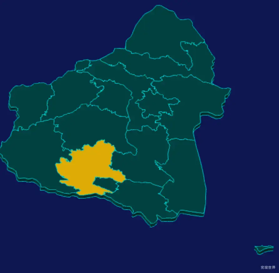 threejs安庆市桐城市geoJson地图3d地图指定区域闪烁