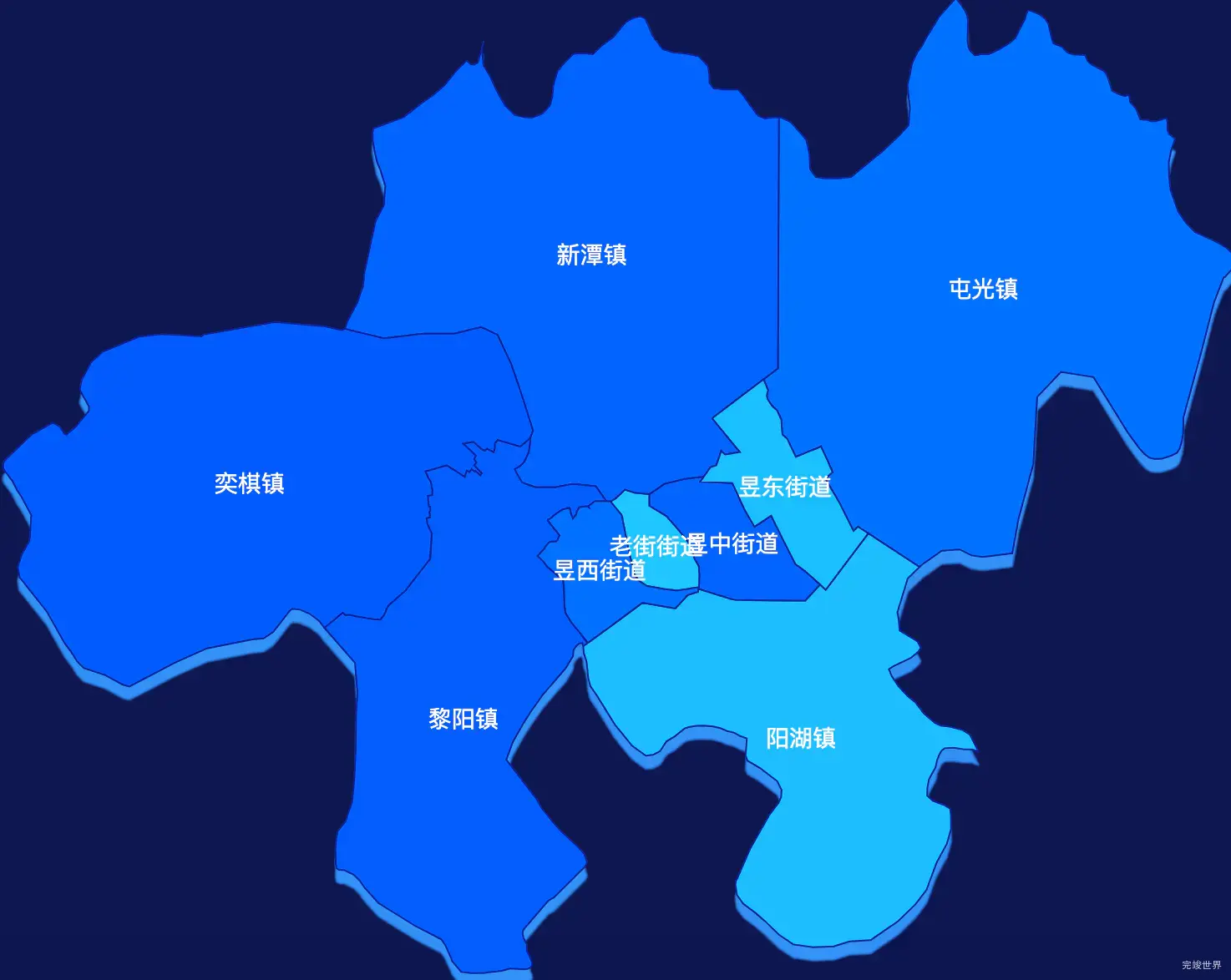 echarts黄山市屯溪区geoJson地图 visualMap控制地图颜色