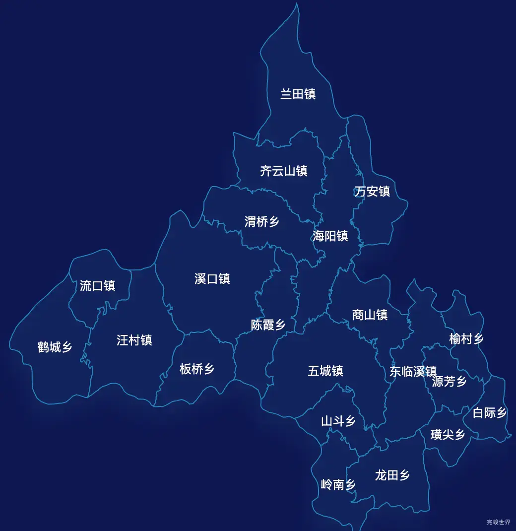 echarts黄山市休宁县geoJson地图地图下钻展示