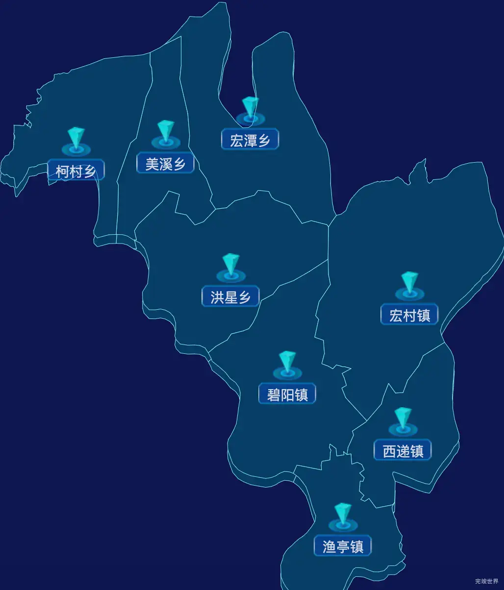 echarts黄山市黟县geoJson地图点击跳转到指定页面