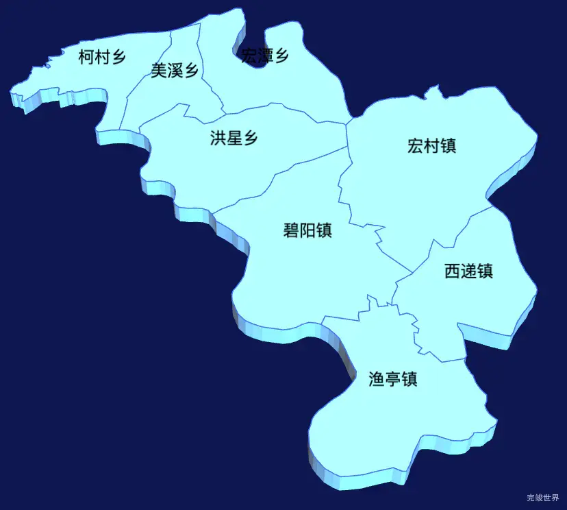 echarts黄山市黟县geoJson地图3d地图