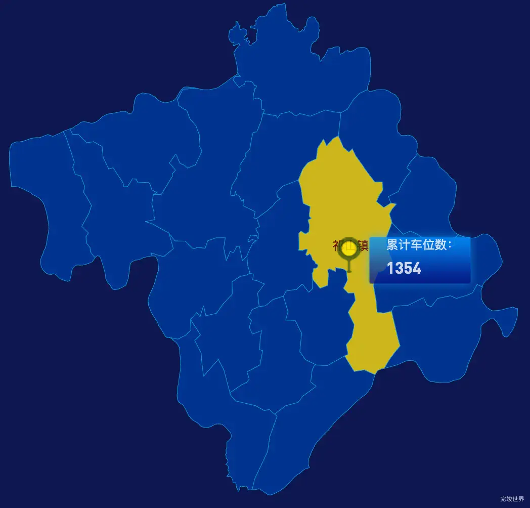 echarts黄山市祁门县geoJson地图点击地图插小旗