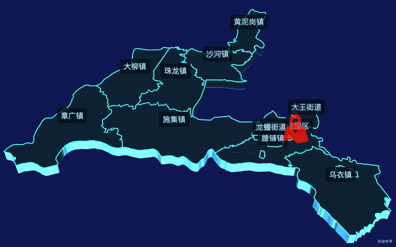 echarts滁州市南谯区geoJson地图3d地图自定义图标