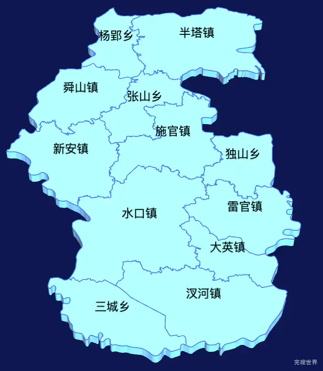 echarts滁州市来安县geoJson地图3d地图