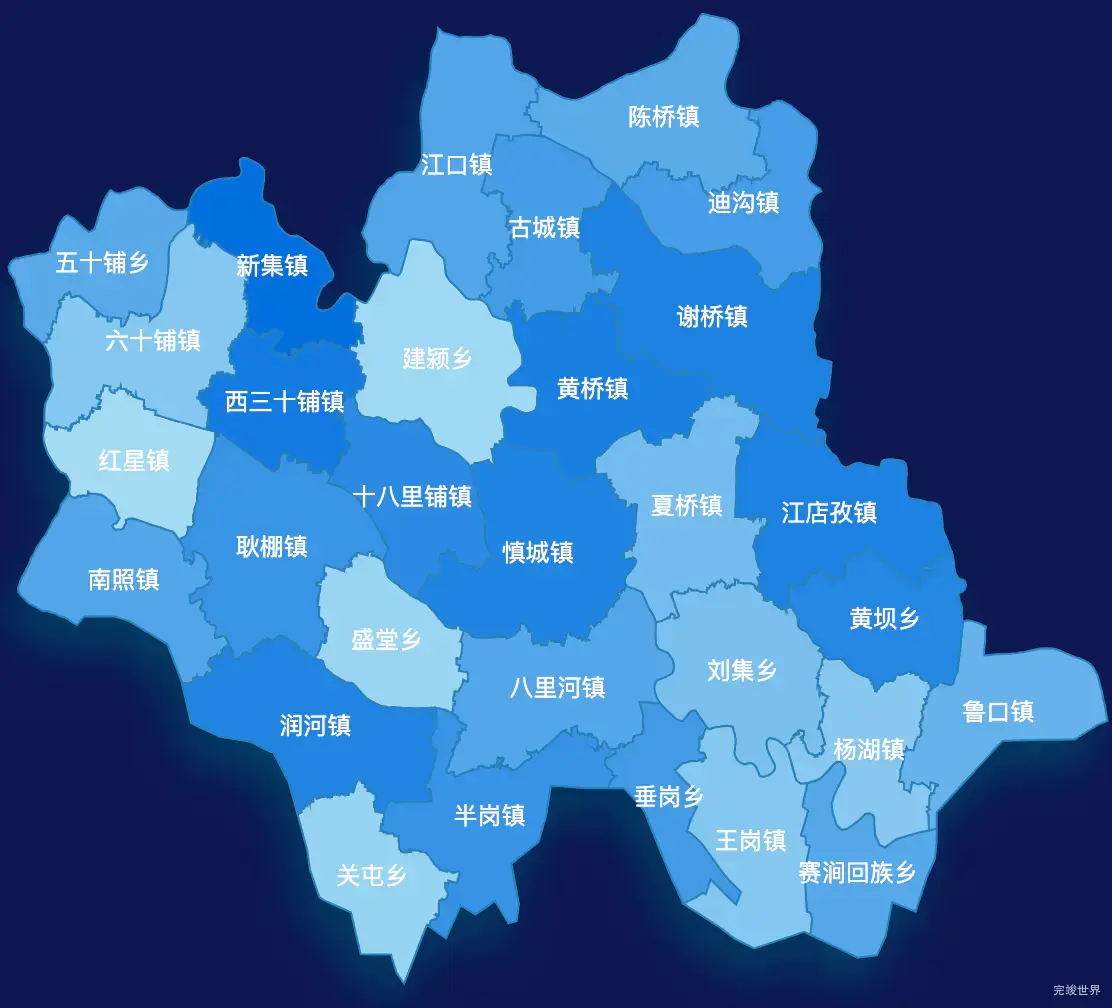 echarts阜阳市颍上县geoJson地图 tooltip轮播