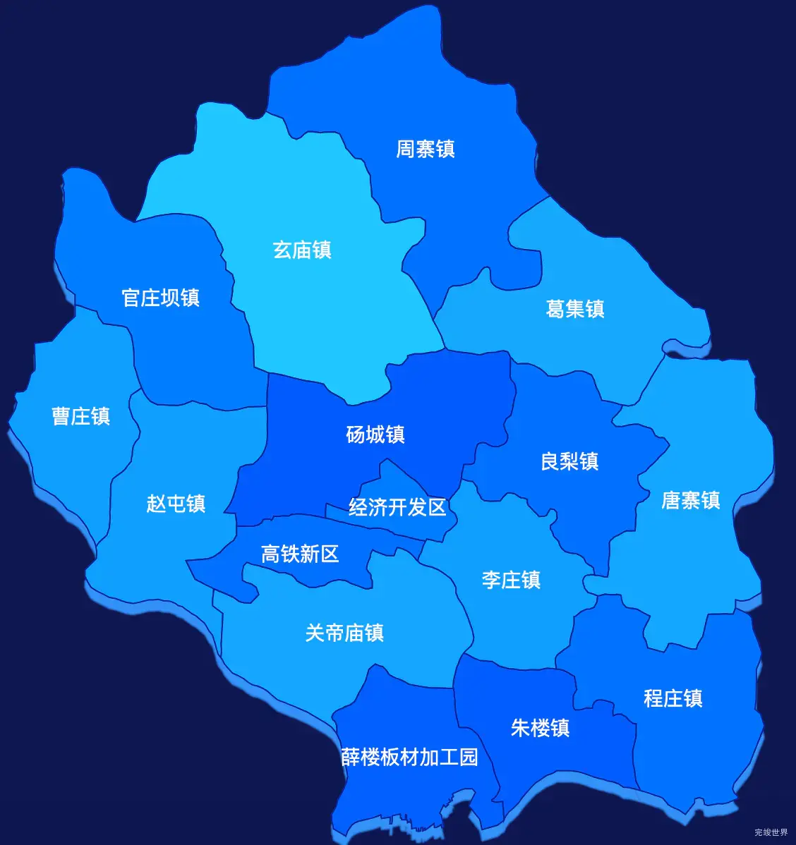 echarts宿州市砀山县geoJson地图 visualMap控制地图颜色