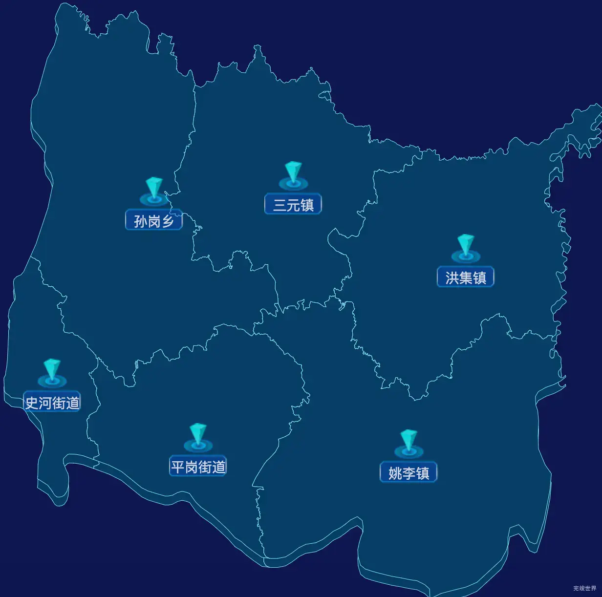 echarts六安市叶集区geoJson地图点击跳转到指定页面