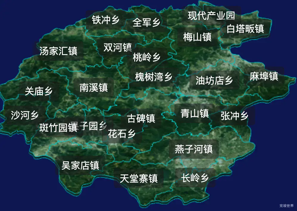 threejs六安市金寨县geoJson地图3d地图css2d标签