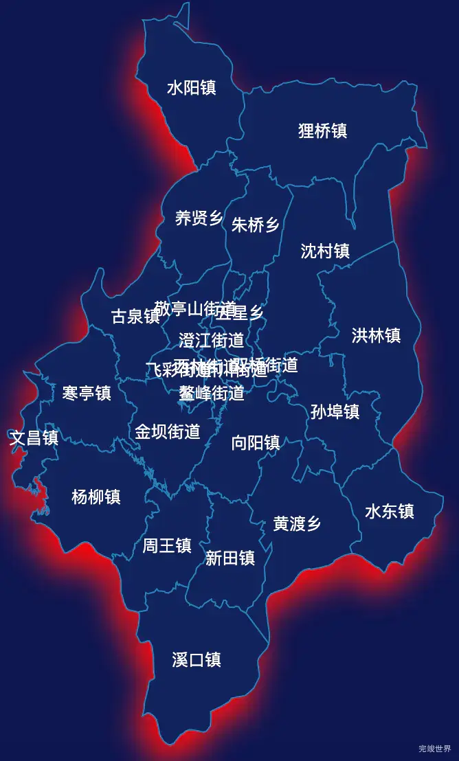 echarts宣城市宣州区geoJson地图阴影