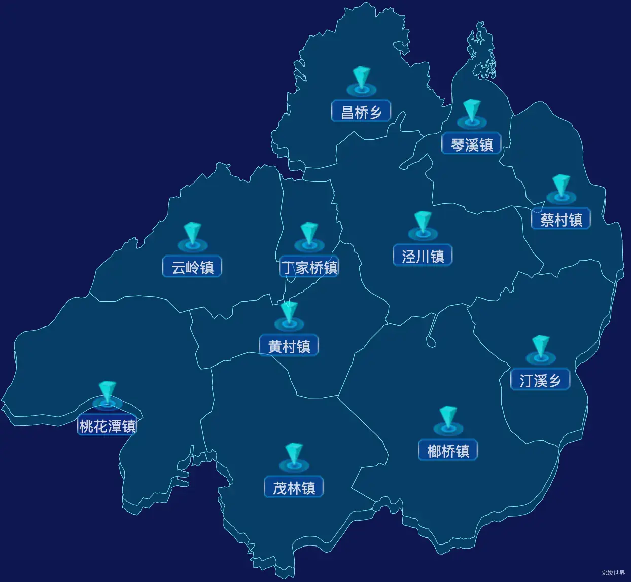 echarts宣城市泾县geoJson地图点击跳转到指定页面