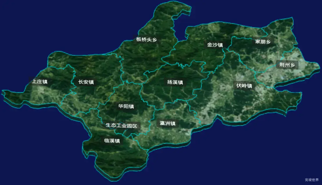 threejs宣城市绩溪县geoJson地图3d地图CSS3D标签