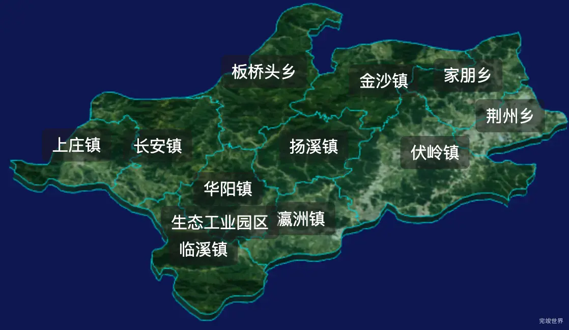 threejs宣城市绩溪县geoJson地图3d地图css2d标签