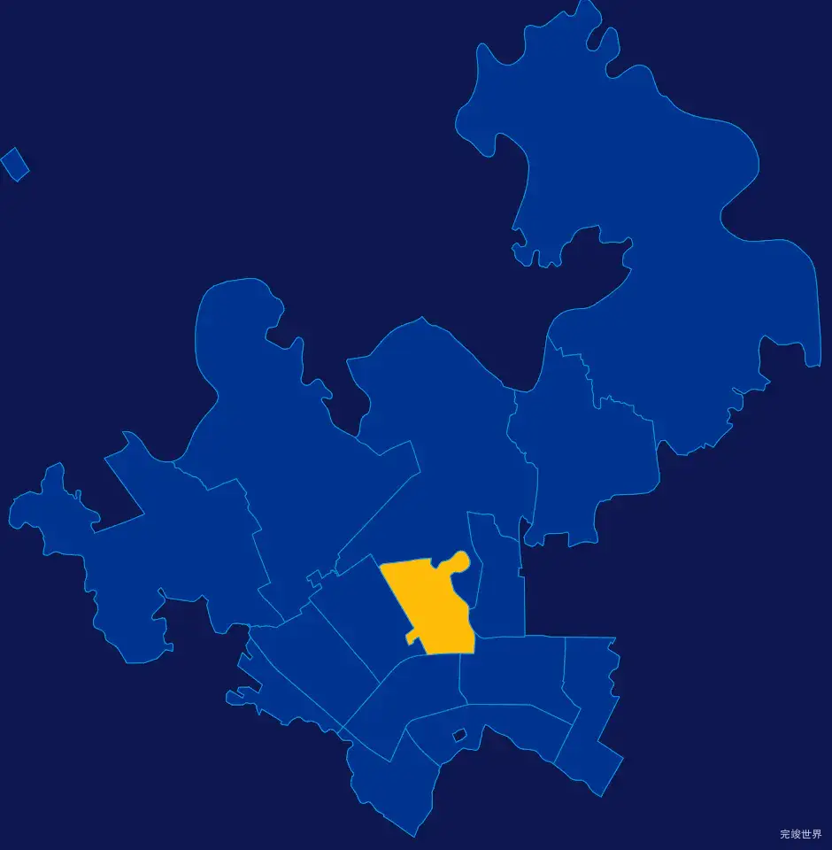 echarts成都市金牛区geoJson地图指定区域高亮