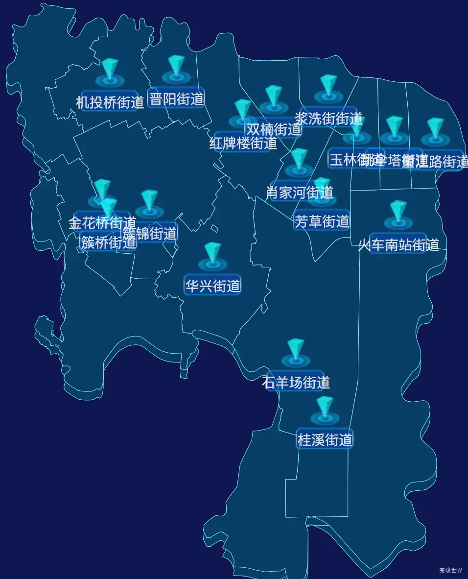 echarts成都市武侯区geoJson地图点击跳转到指定页面