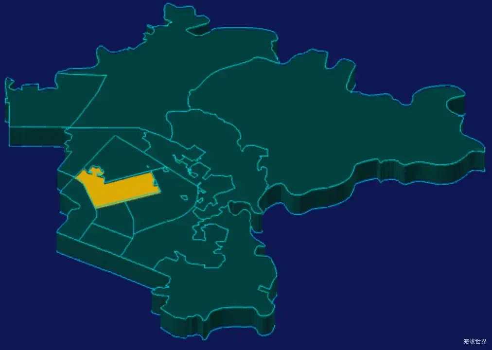 threejs成都市成华区geoJson地图3d地图指定区域闪烁