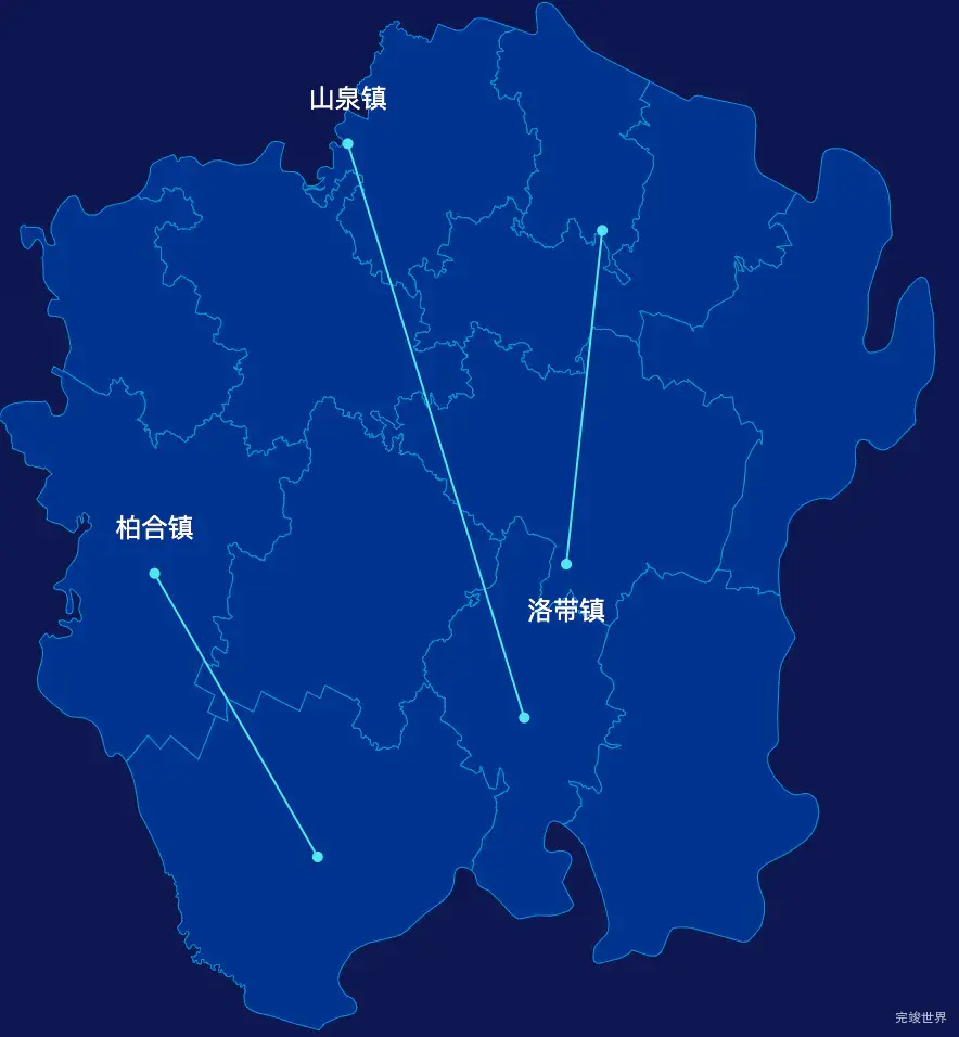 echarts成都市龙泉驿区geoJson地图自定义引导线