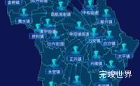 echarts成都市双流区geoJson地图label样式自定义效果实例