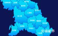 echarts成都市金堂县geoJson地图局部颜色渐变实例代码