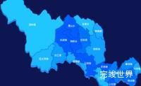 echarts成都市大邑县geoJson地图 visualMap控制地图颜色演示实例