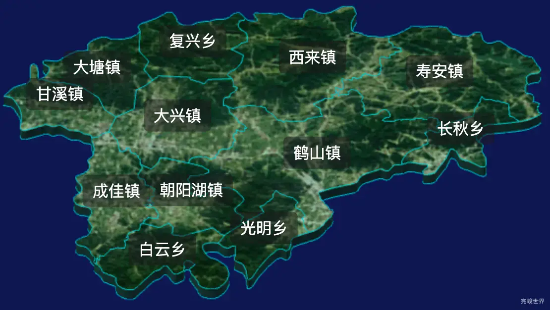 threejs成都市蒲江县geoJson地图3d地图