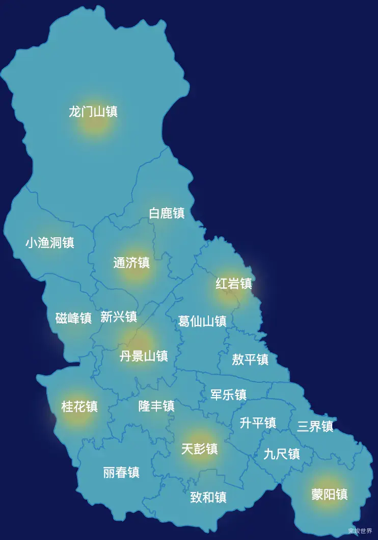 echarts成都市彭州市geoJson地图热力图