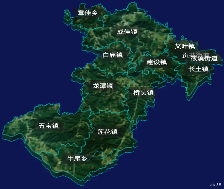 threejs自贡市贡井区geoJson地图3d地图自定义贴图加CSS3D标签