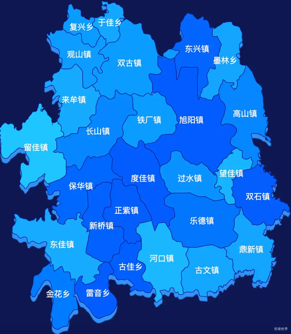 echarts自贡市荣县geoJson地图 visualMap控制地图颜色