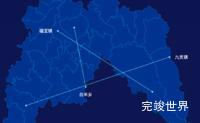 echarts泸州市合江县geoJson地图自定义引导线效果实例