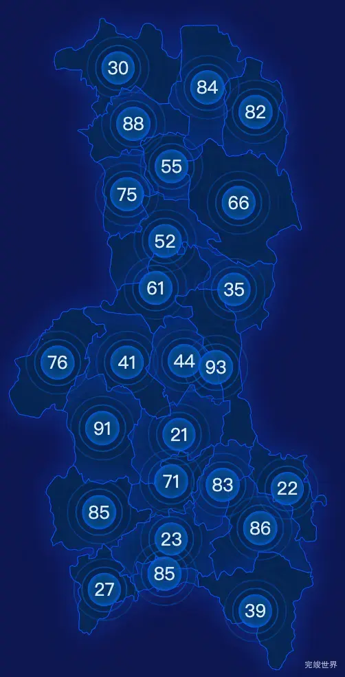 echarts泸州市叙永县geoJson地图圆形波纹状气泡图