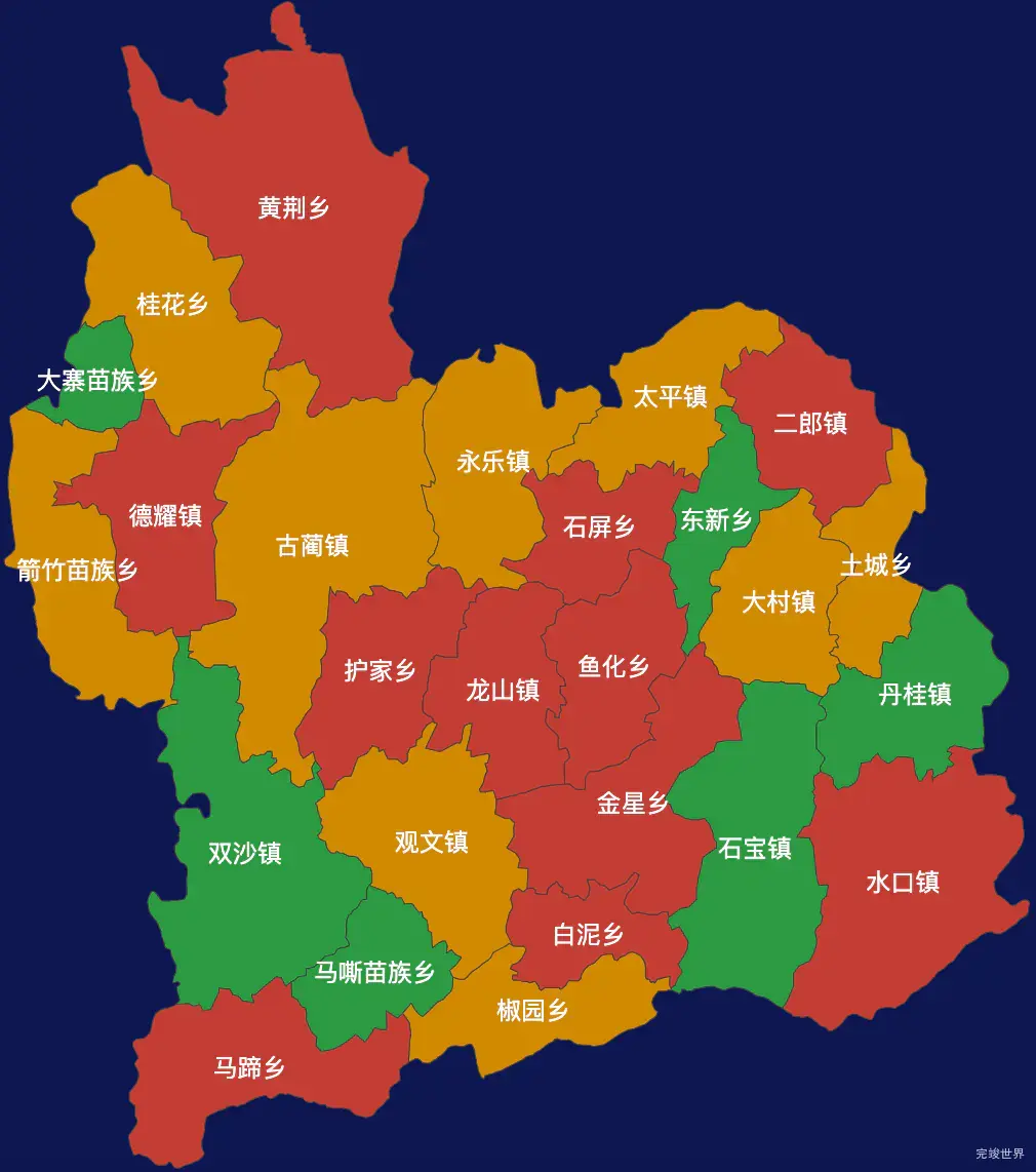 echarts泸州市古蔺县geoJson地图区域闪烁