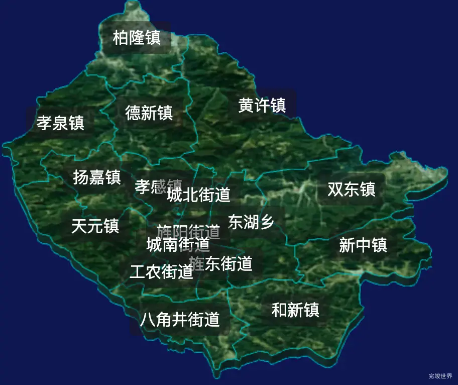 threejs德阳市旌阳区geoJson地图3d地图css2d标签