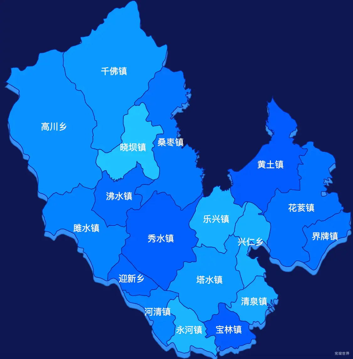 echarts绵阳市安州区geoJson地图 visualMap控制地图颜色