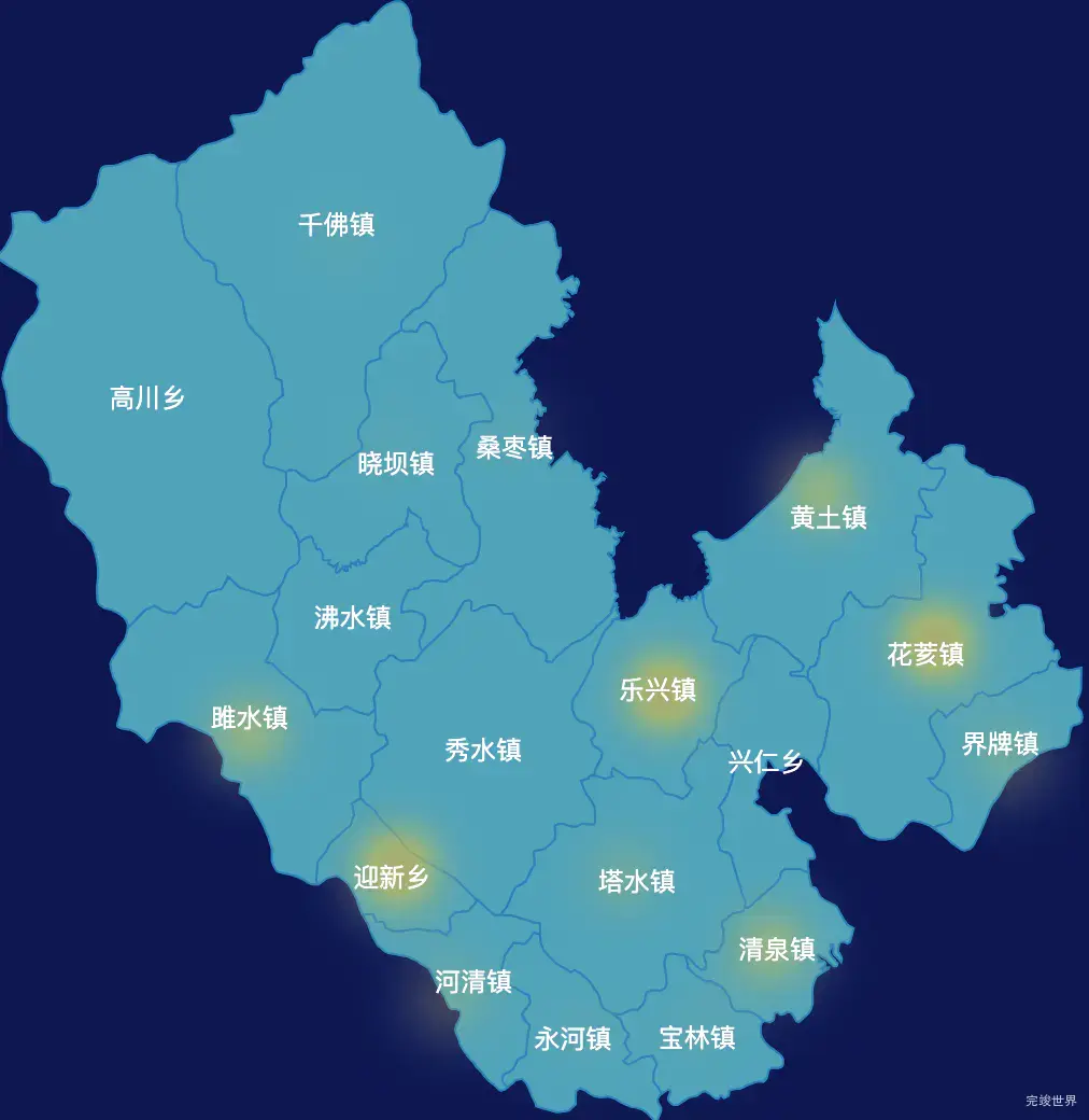 echarts绵阳市安州区geoJson地图热力图