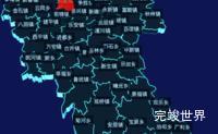 echarts绵阳市三台县geoJson地图3d地图自定义图标演示实例