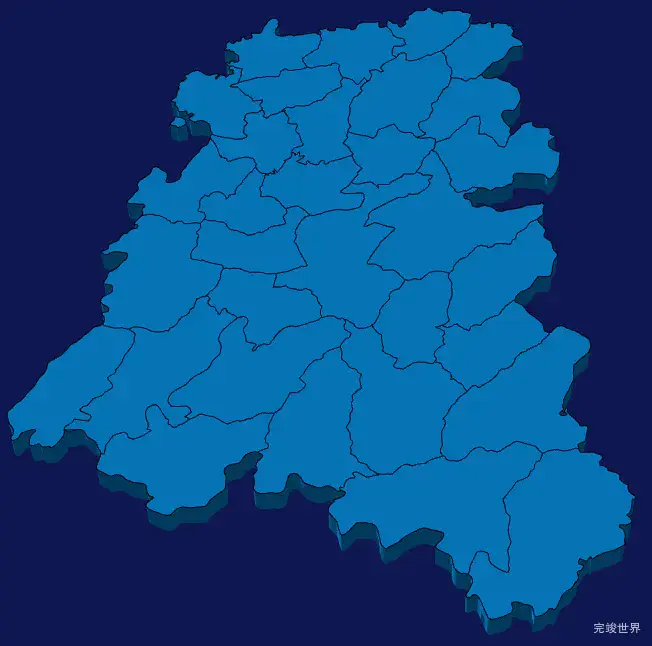 echarts绵阳市梓潼县geoJson地图3d地图实例旋转动画