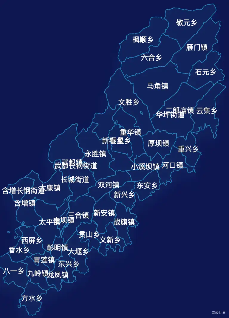 echarts绵阳市江油市geoJson地图点击弹出自定义弹窗