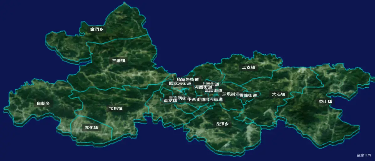 threejs广元市利州区geoJson地图3d地图自定义贴图加CSS3D标签