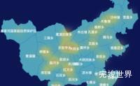 echarts广元市青川县geoJson地图热力图效果