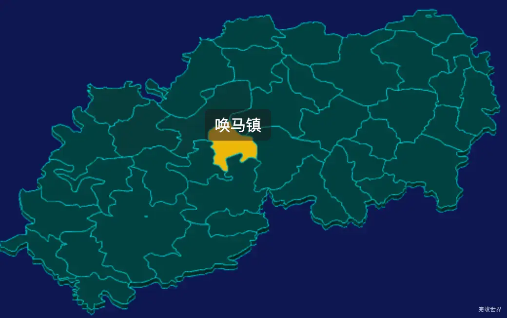 threejs广元市苍溪县geoJson地图3d地图指定区域闪烁