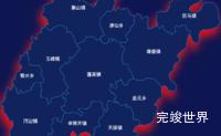 echarts遂宁市大英县geoJson地图阴影效果实例