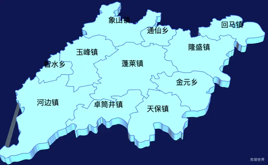 threejs遂宁市大英县geoJson地图3d地图