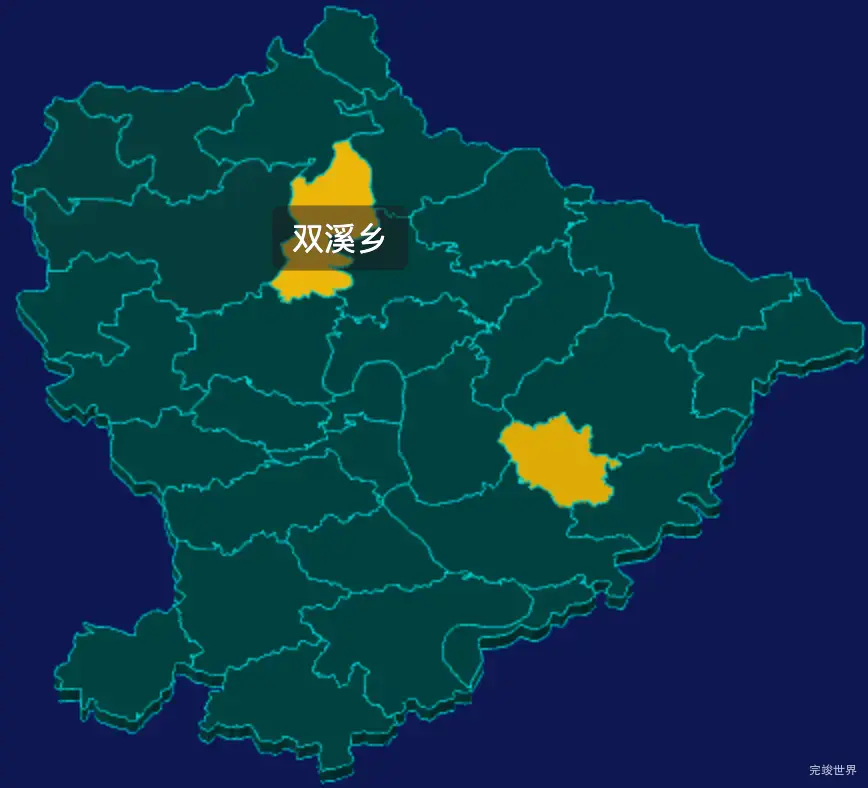 threejs遂宁市射洪市geoJson地图3d地图指定区域闪烁