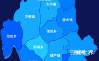 echarts乐山市沙湾区geoJson地图 visualMap控制地图颜色演示实例