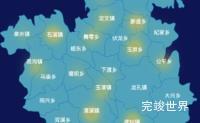 echarts乐山市犍为县geoJson地图热力图实例代码