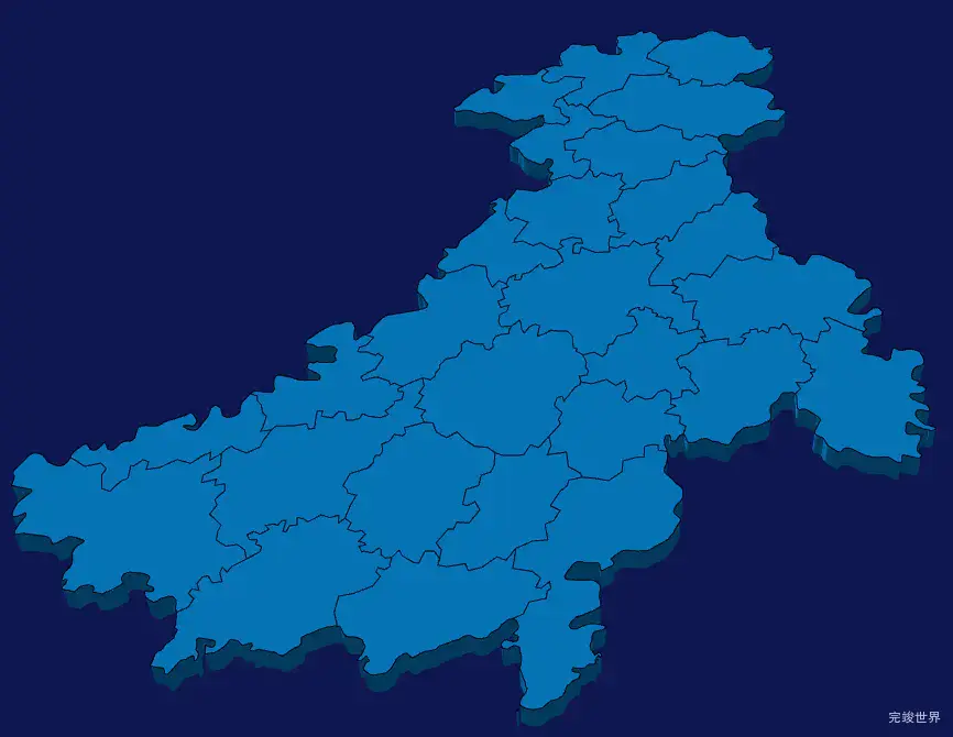echarts乐山市井研县geoJson地图3d地图实例旋转动画