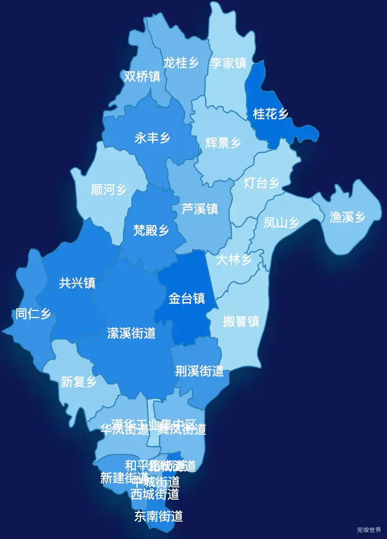 echarts南充市顺庆区geoJson地图 tooltip轮播