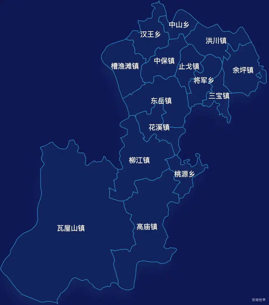 echarts眉山市洪雅县geoJson地图地图下钻展示